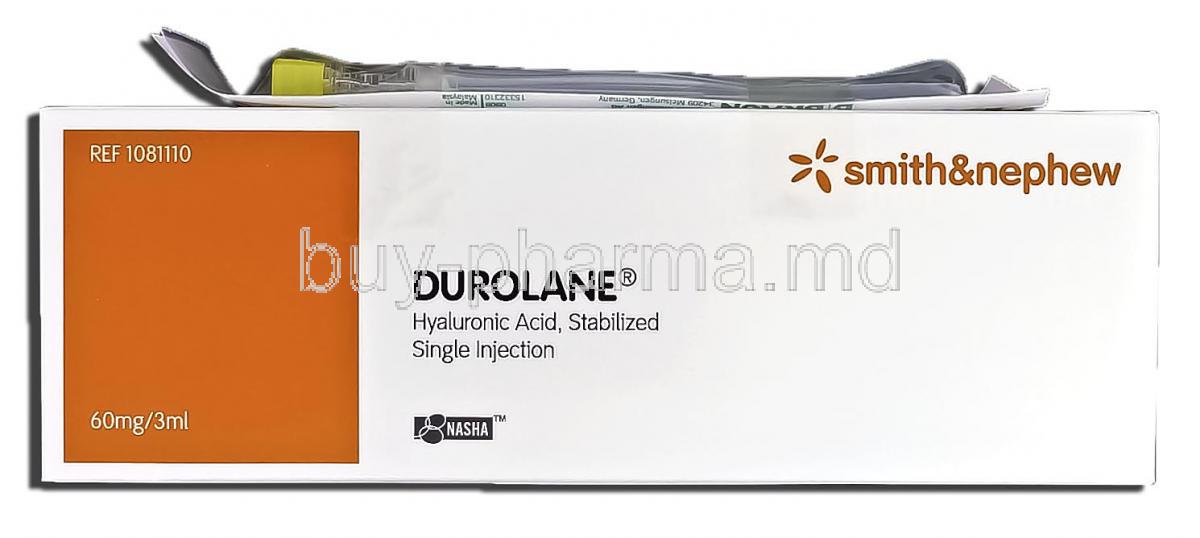 Durolane, Hyaluronic Acid, Injection, 60 mg  3 ml