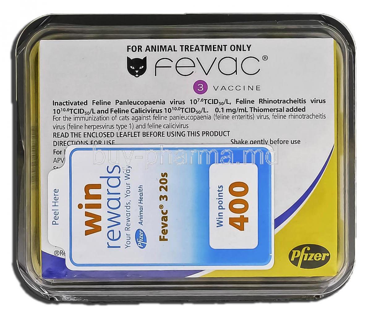 Fevac 3, Vaccine Injection, 20 vials, 1 ml