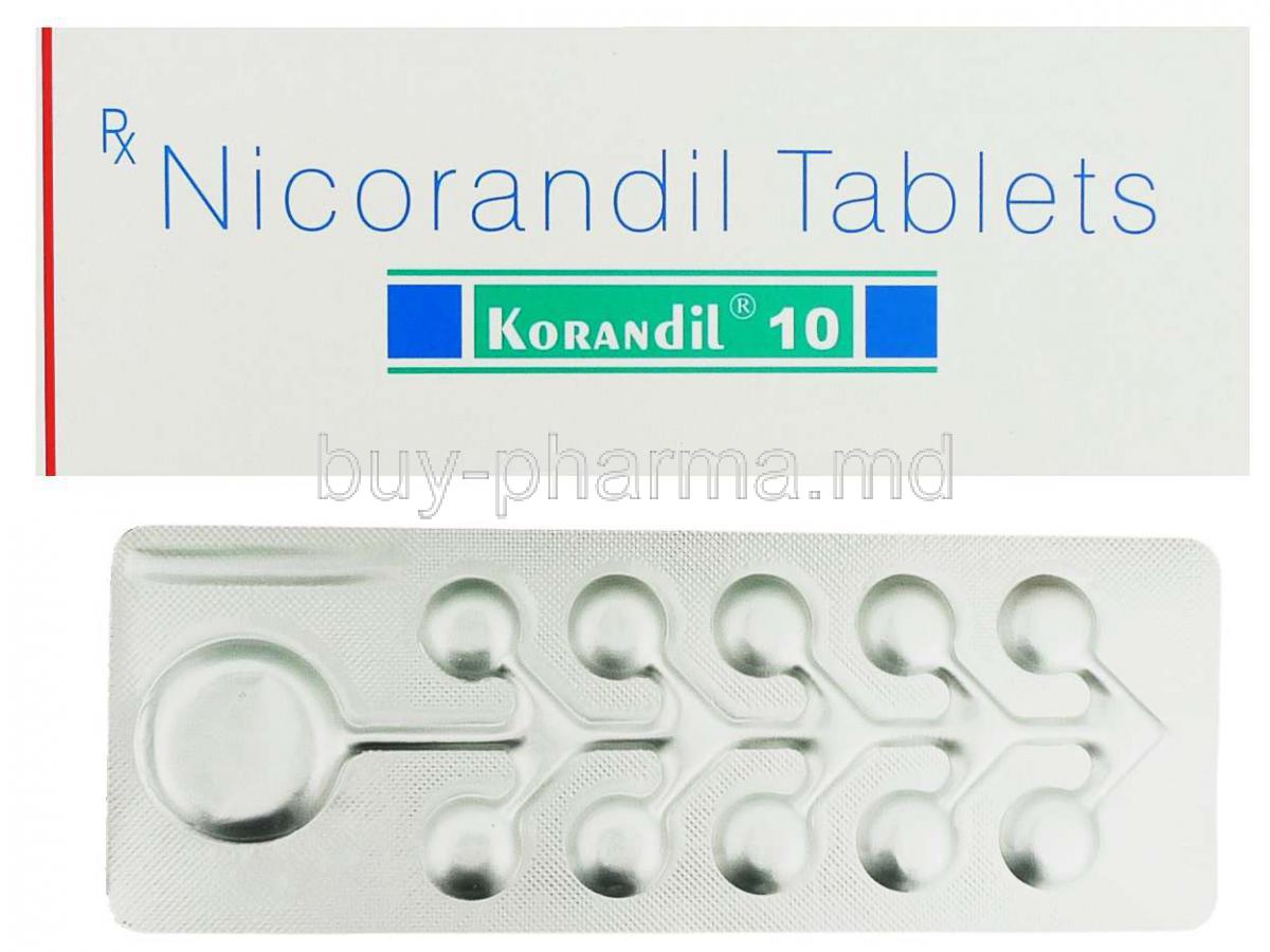 Korandil, Generic Ikorel,  Nicorandil 5 Mg Tablet (Sun Pharma)