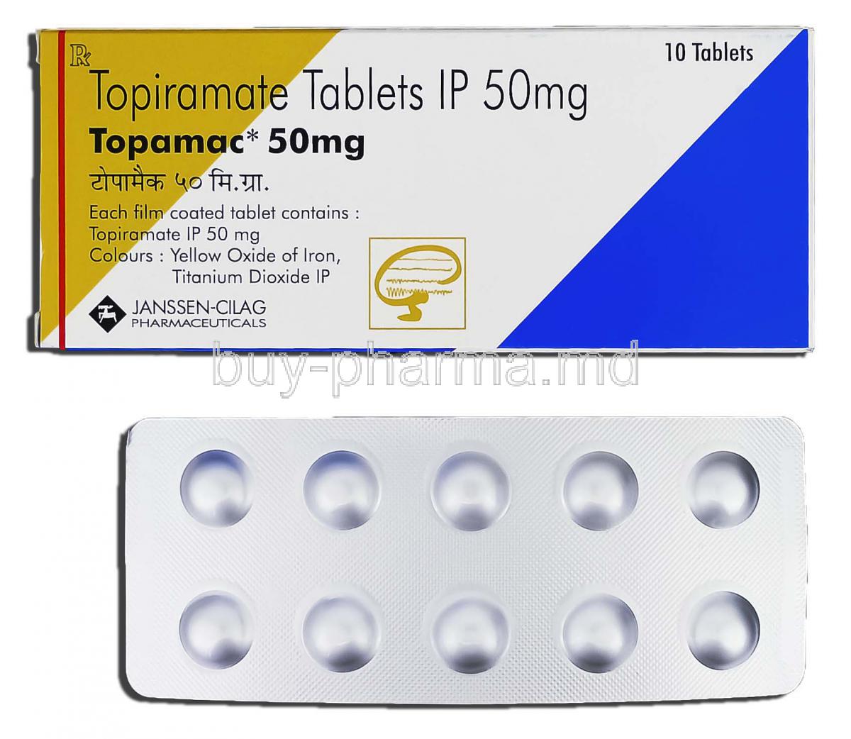 Topiramate, Generic Topamax, Topiramate 50mg, Tablet