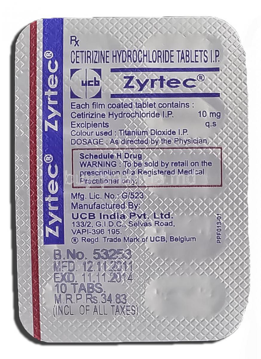 zyrtec generic name