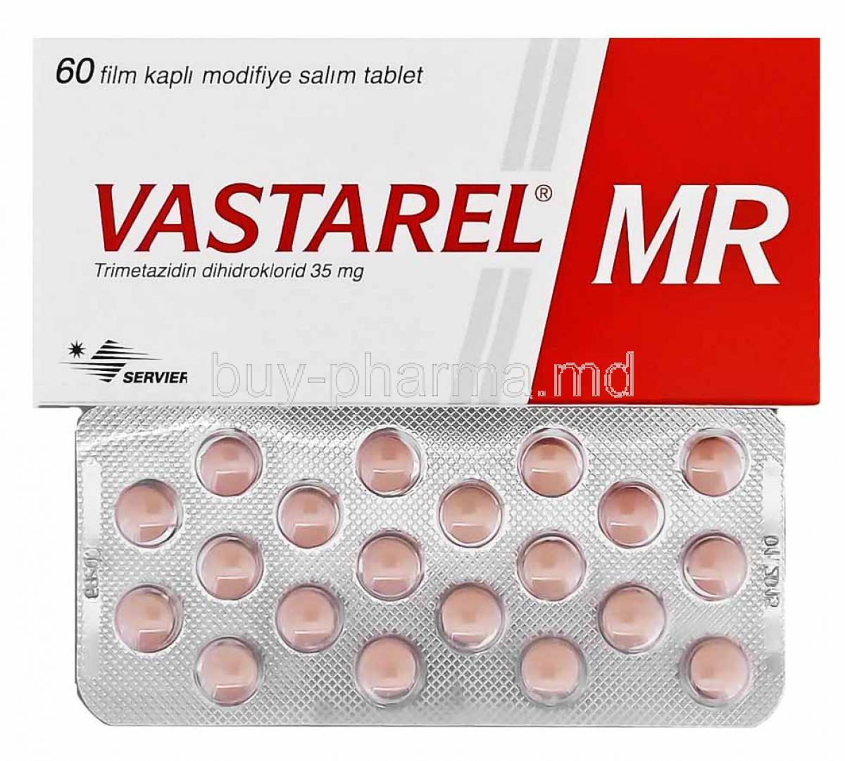 Vastarel MR, Trimetazidine box and tablets