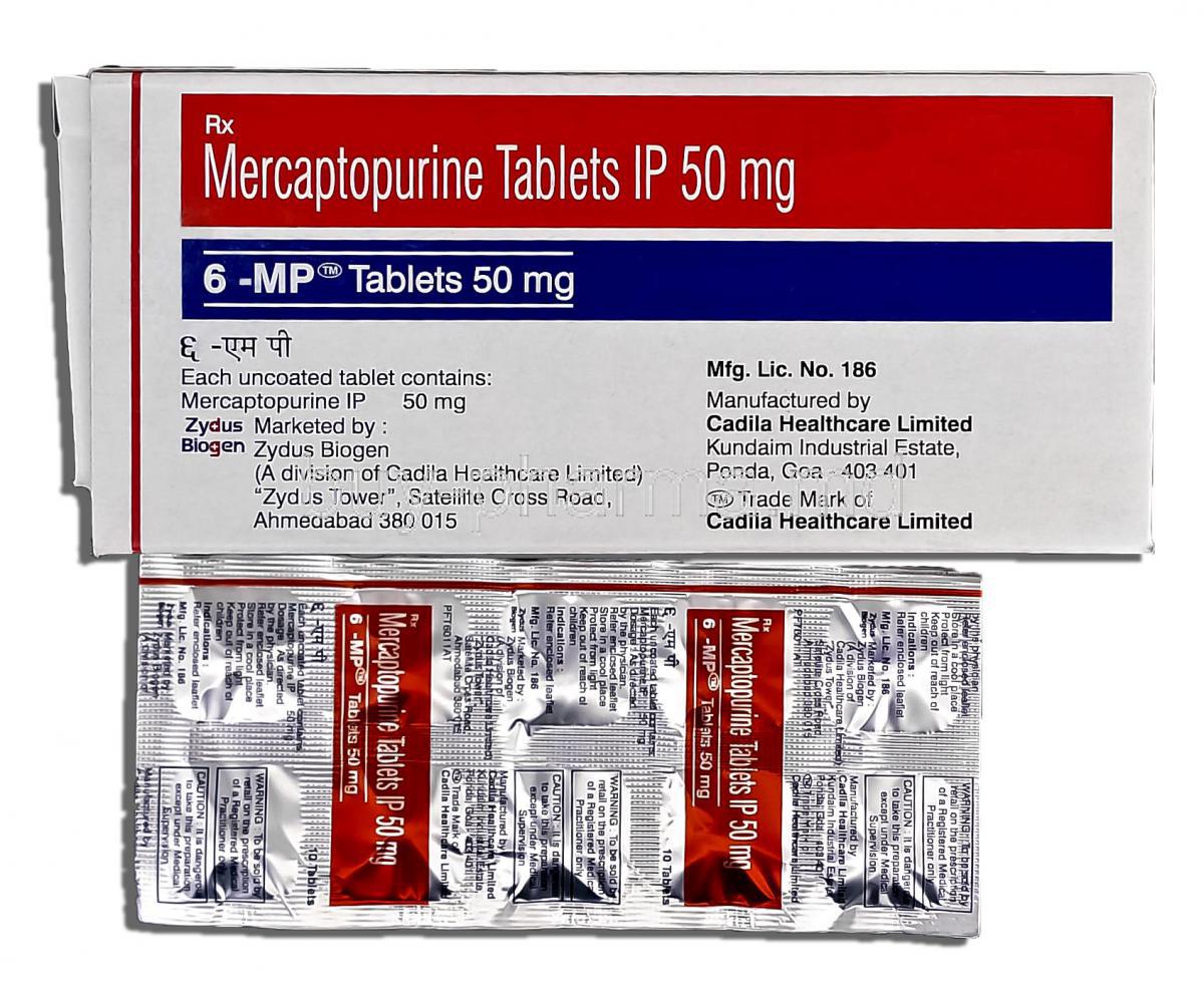 6MP, Generic Purinethol, Mercaptopurine, 50 mg, Tablet