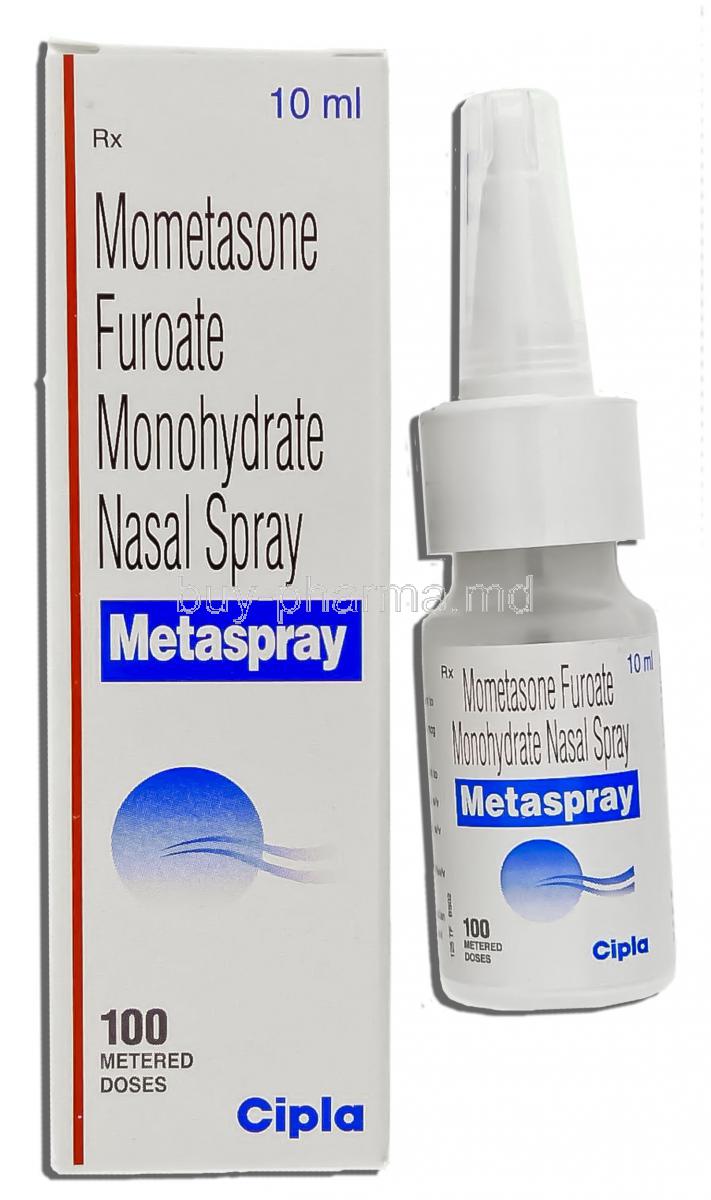 Metaspray, Generic Nasonex, Mometasone Furoate 50mcg 10ml 100mdi Nasal Spray