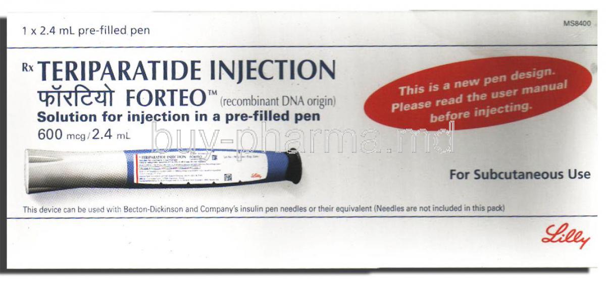 Forteo, Teriparatide Injection, 600 mcg 2.4ml, Injection