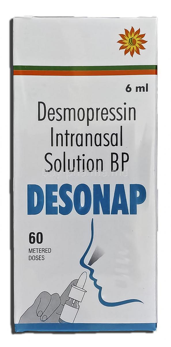 Desonap, Desmopressin Intranasal Solution, 60 Metered Doses, 6 ml