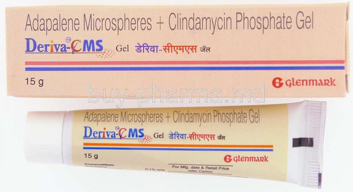 Deriva C,  Clindamycin/ Adapalene 15 Gm Gel (Glenmark (Gracewell))