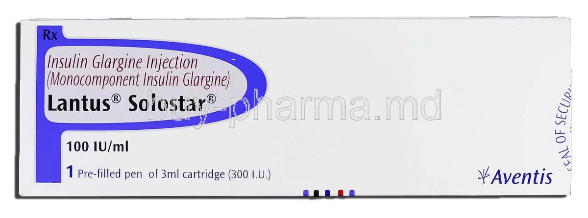 Lantus Solostar, Insulin Glargine Injection, Monocomponent Insullin Glargine 100 IU ml.JPG