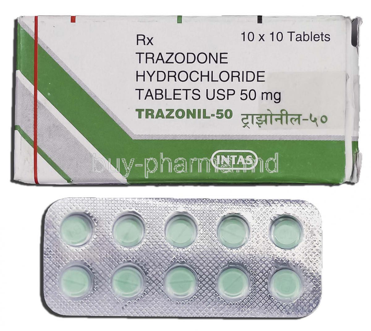 trazodone hydrochloride generic name