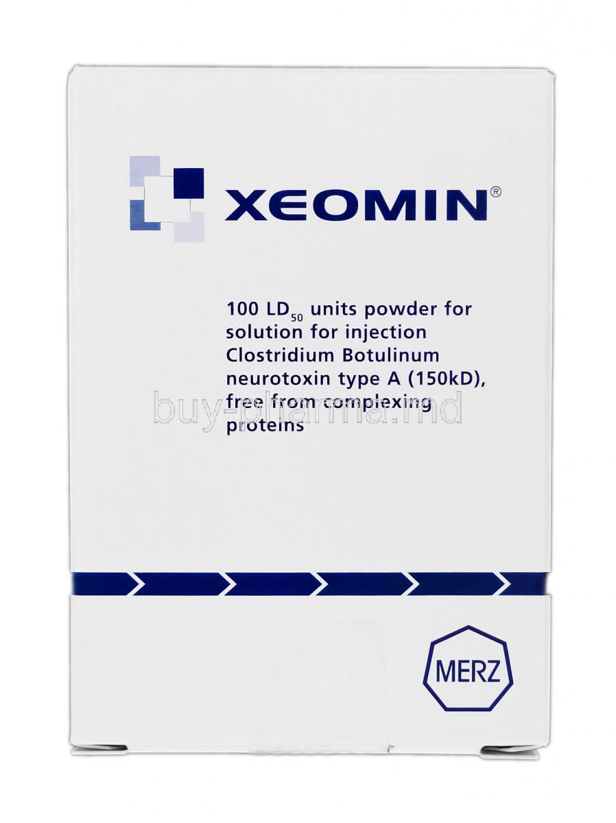Xeomin (EU), Brand, Incobotulinumtoxina, 100iu, Box