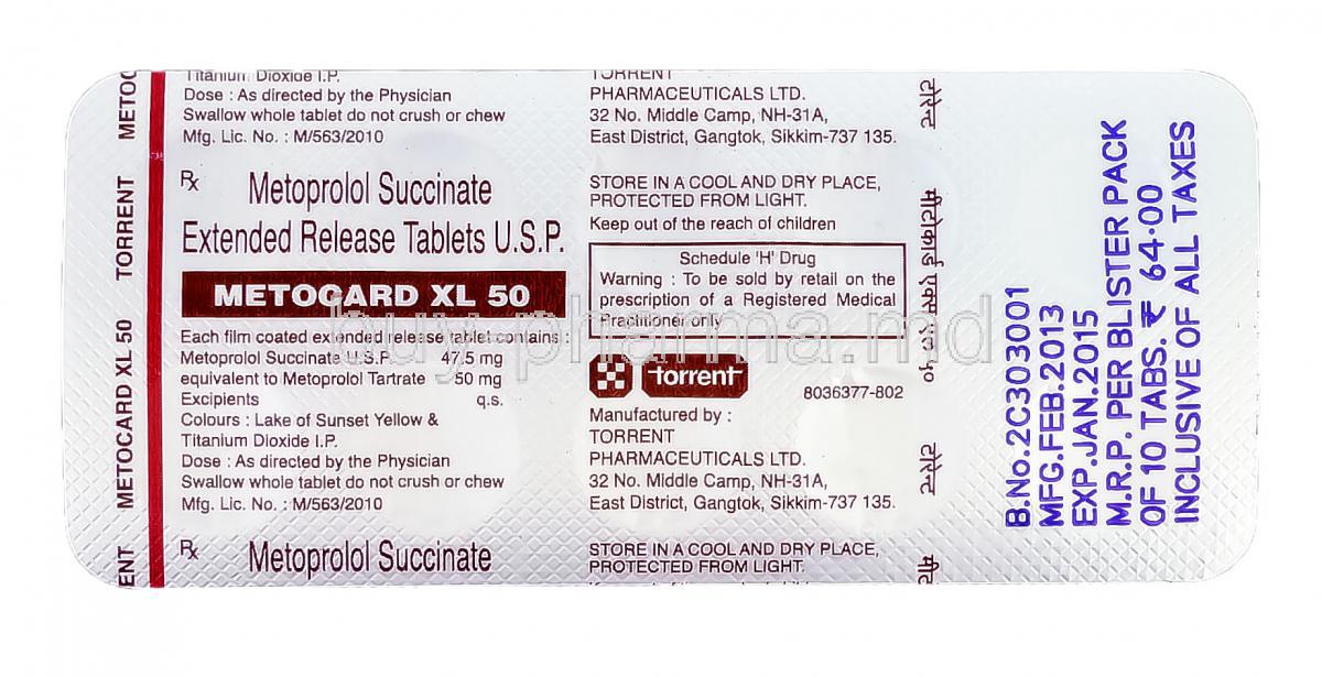 how much does metoprolol tartrate lower blood pressure