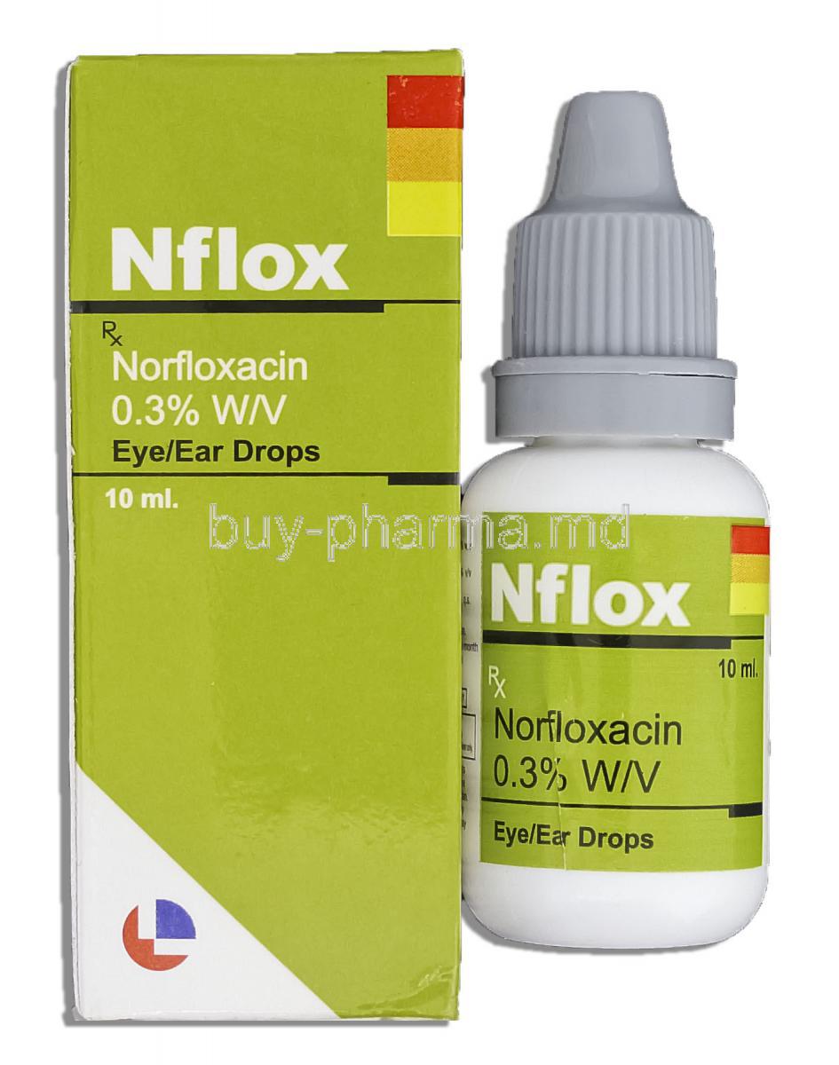 Norflox, Norfloxacin 0.3% 10 ml Eye/ Ear Drops (Cipla)