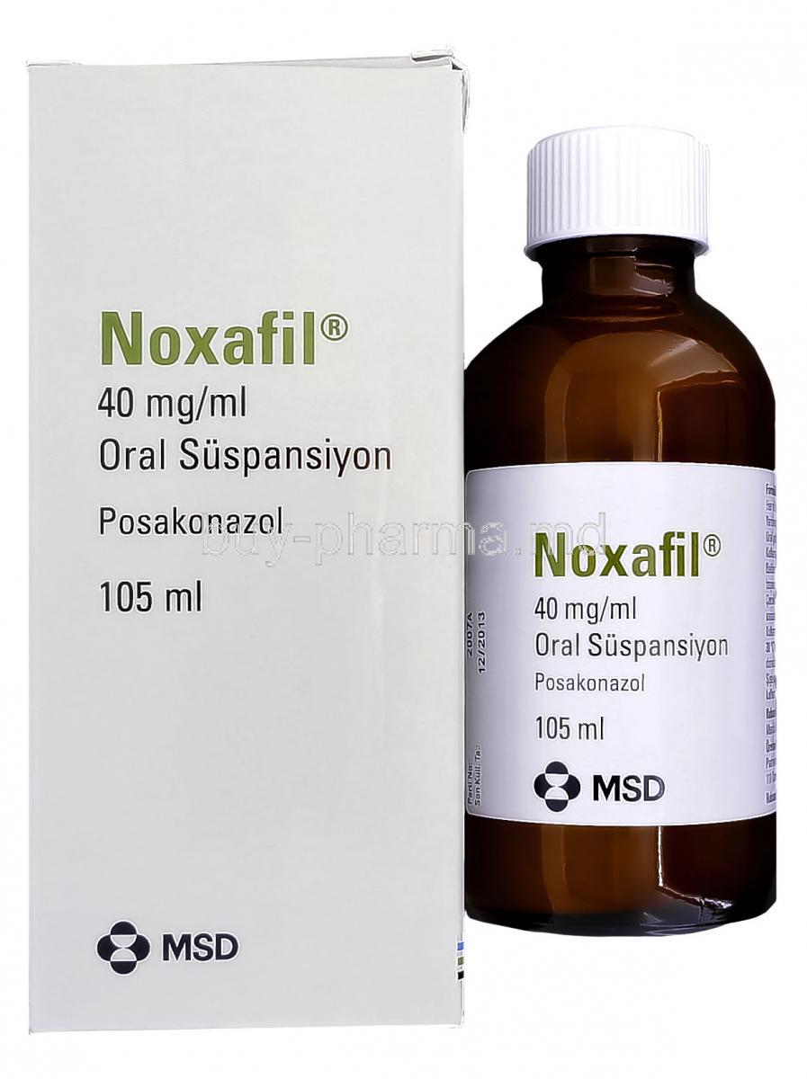 Noxafil Oral Suspension, Posaconazole 40mg ml 105ml suspension