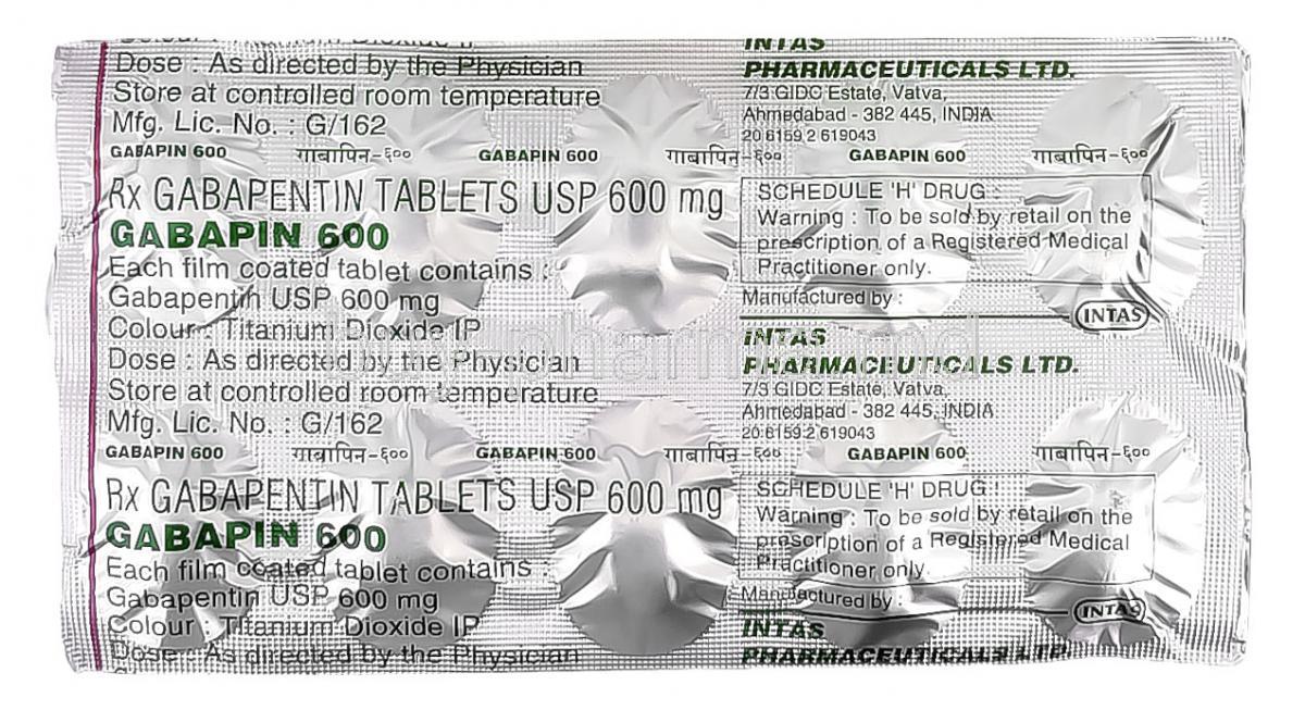 Gabapentin 75 mg price