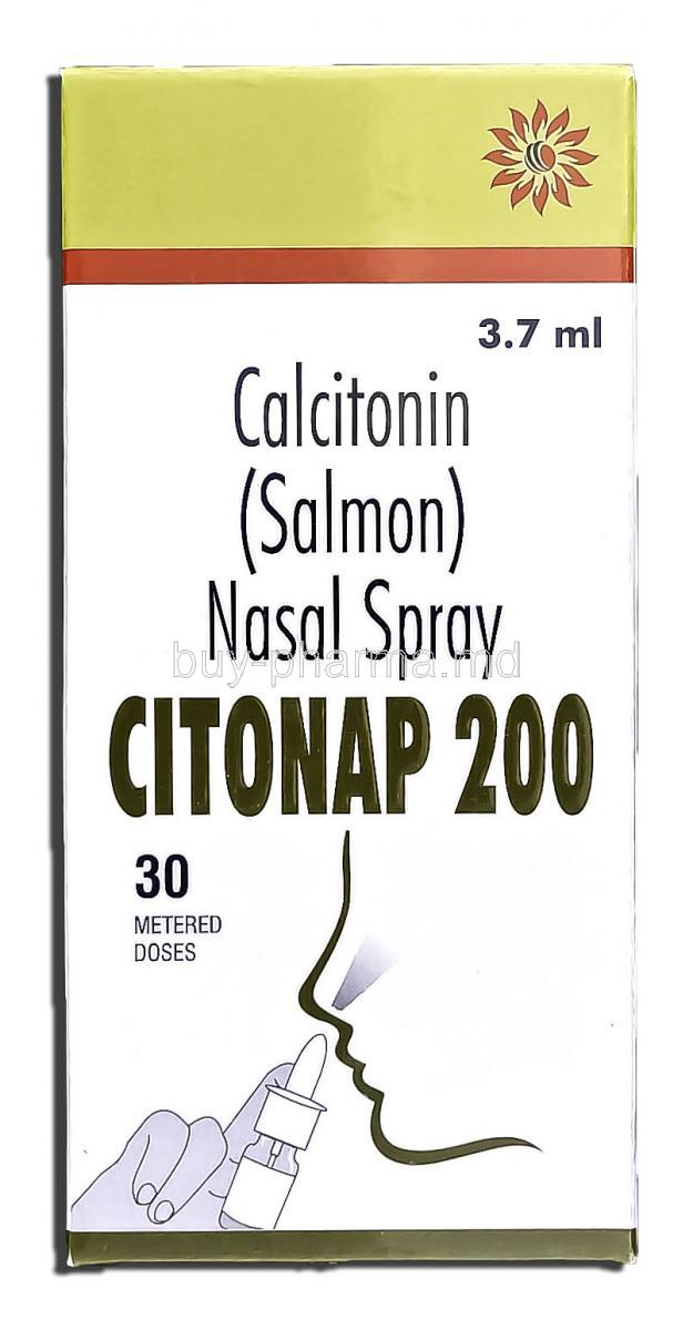 Citonap 200, Calcitonin Nasal Spray, 30 Metered Doses 3.7 ml, box
