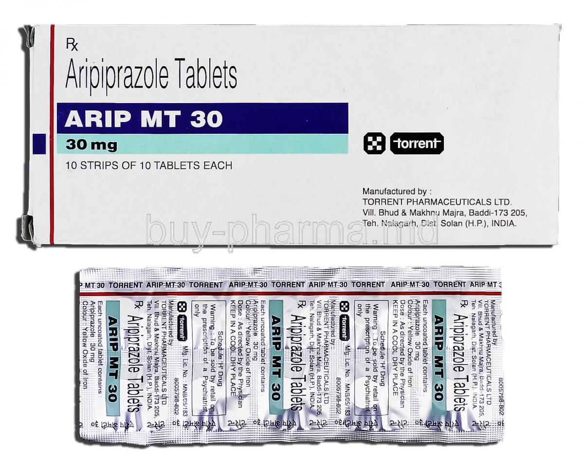Arip MT 30, Generic Abilify, Aripiprazole 30mg, Tablet