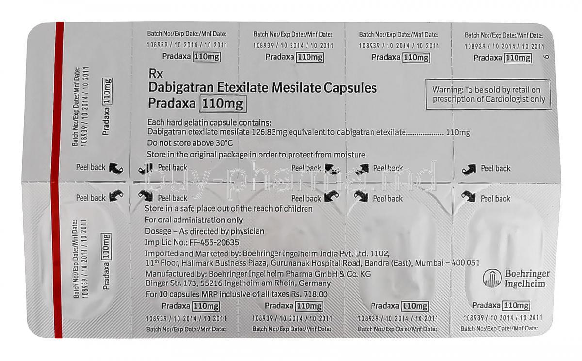 Pradaxa 110 Mg Capsule