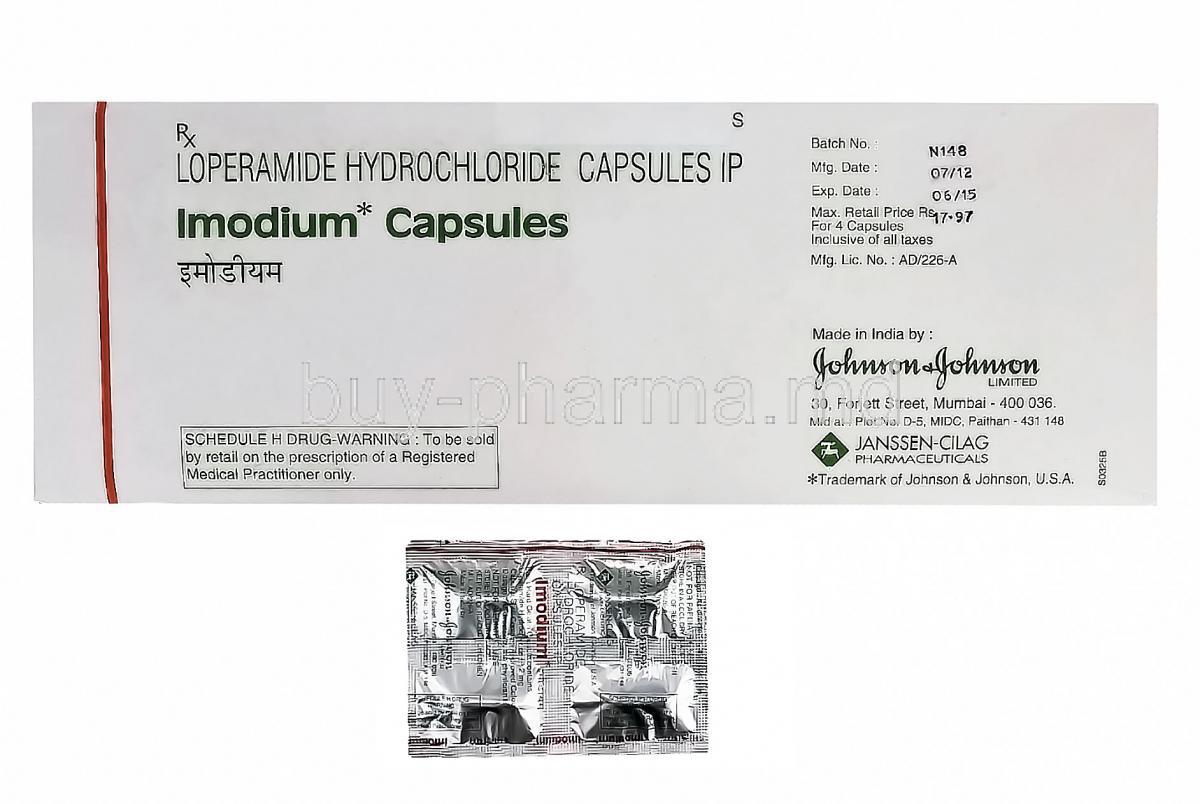 Imodium, Loperamide Hydrochloride 2mg
