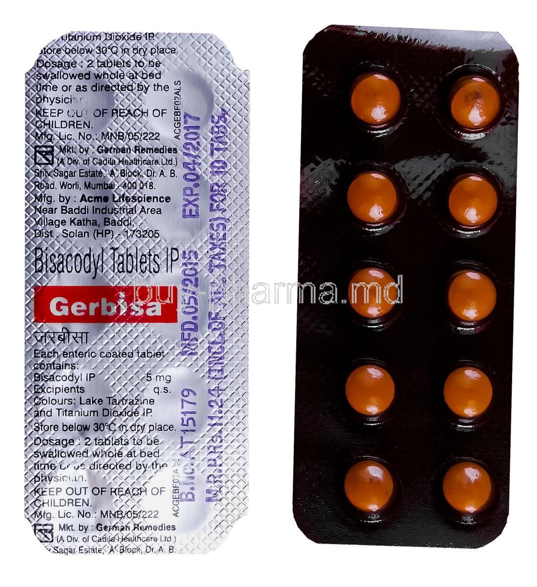 what is bisacodyl 10 mg used for