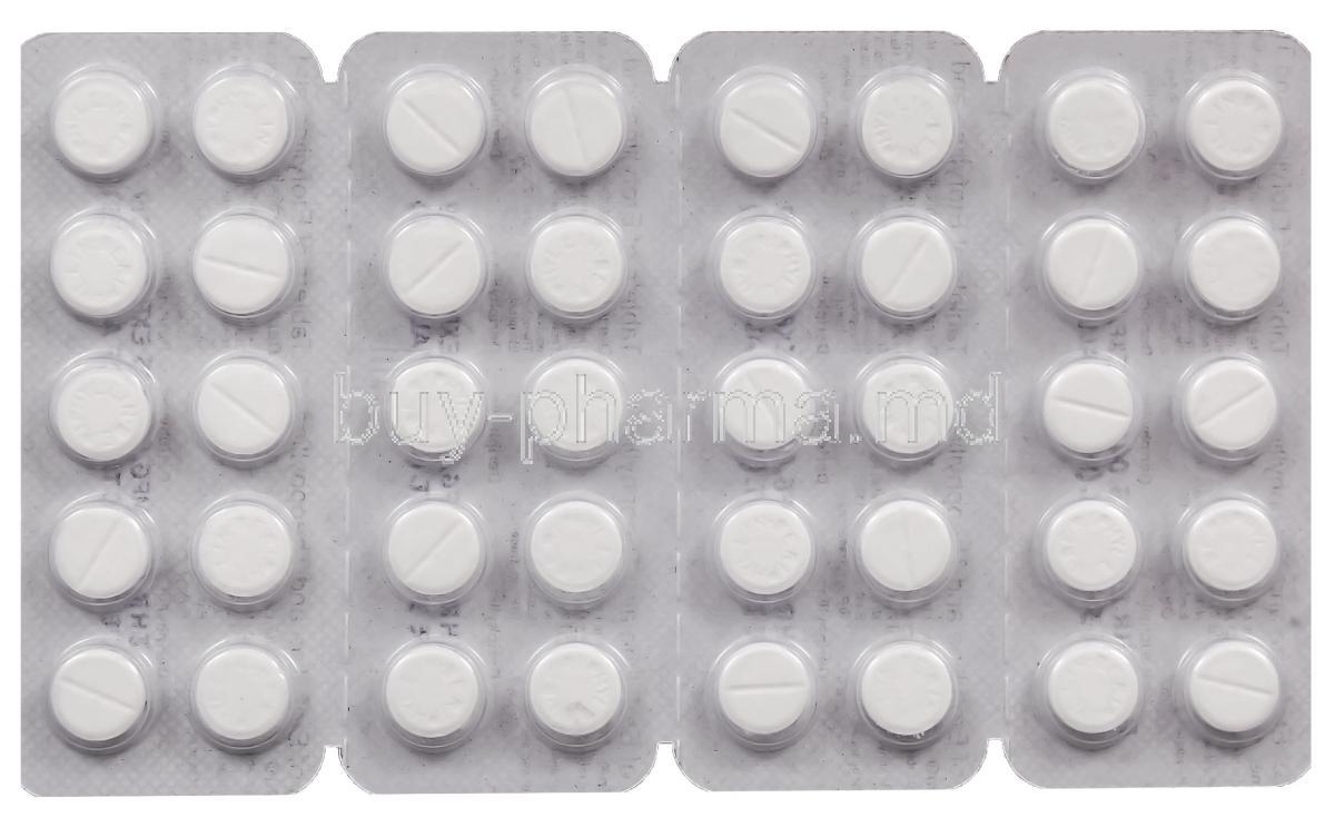 Deriphyllin, Theophylline 23mg and Etofylline 77mg Tablet Strip