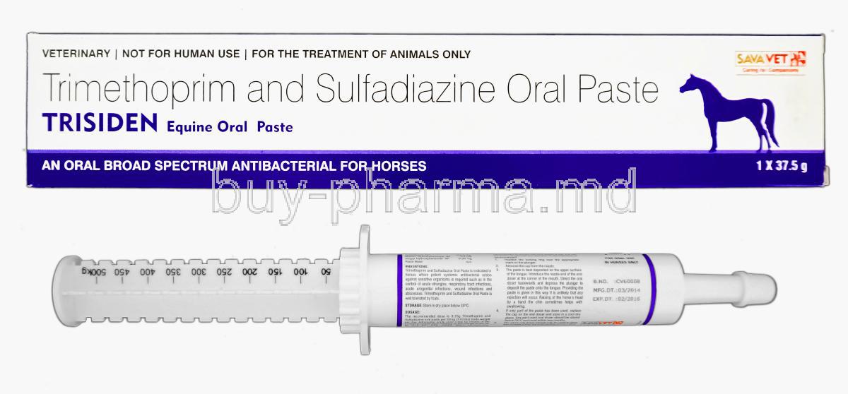 Trisiden, Trimethoprim Sulfadiazine Equine Oral paste