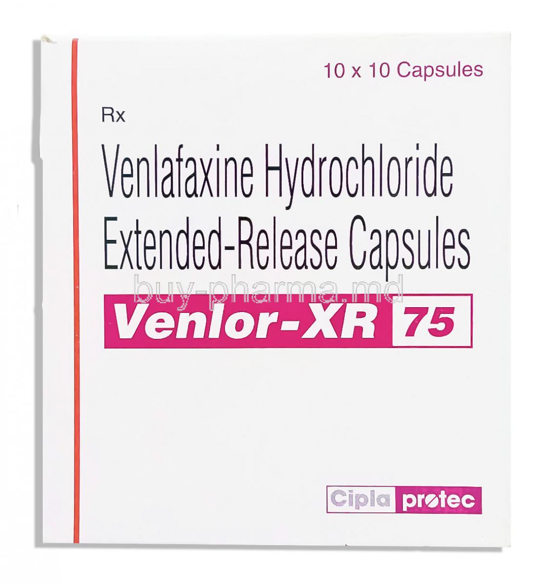 Venlor XR,  Venlafaxine Xr 75 Mg Capsule (Protec)