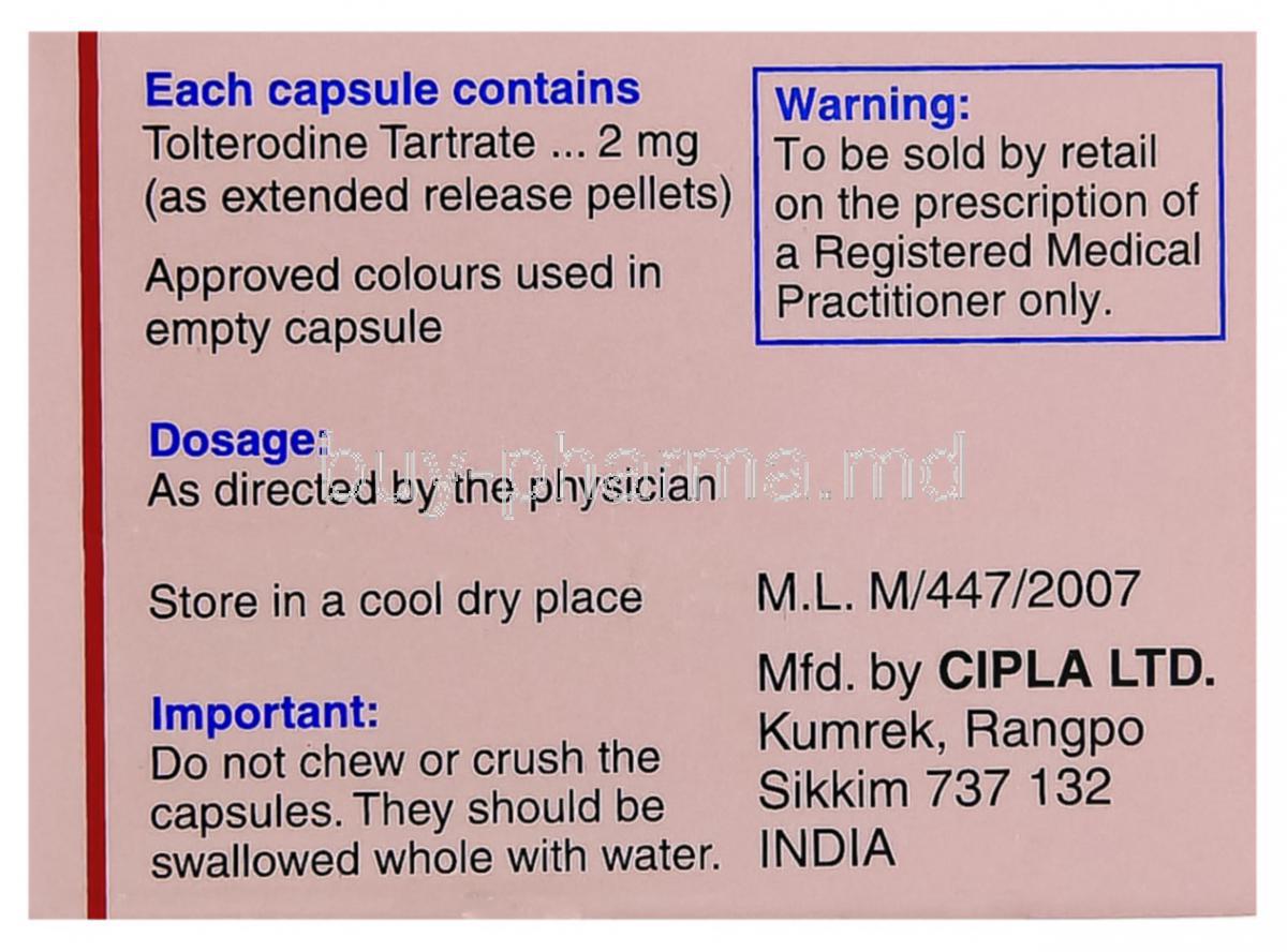 tolterodine 2 mg brand name