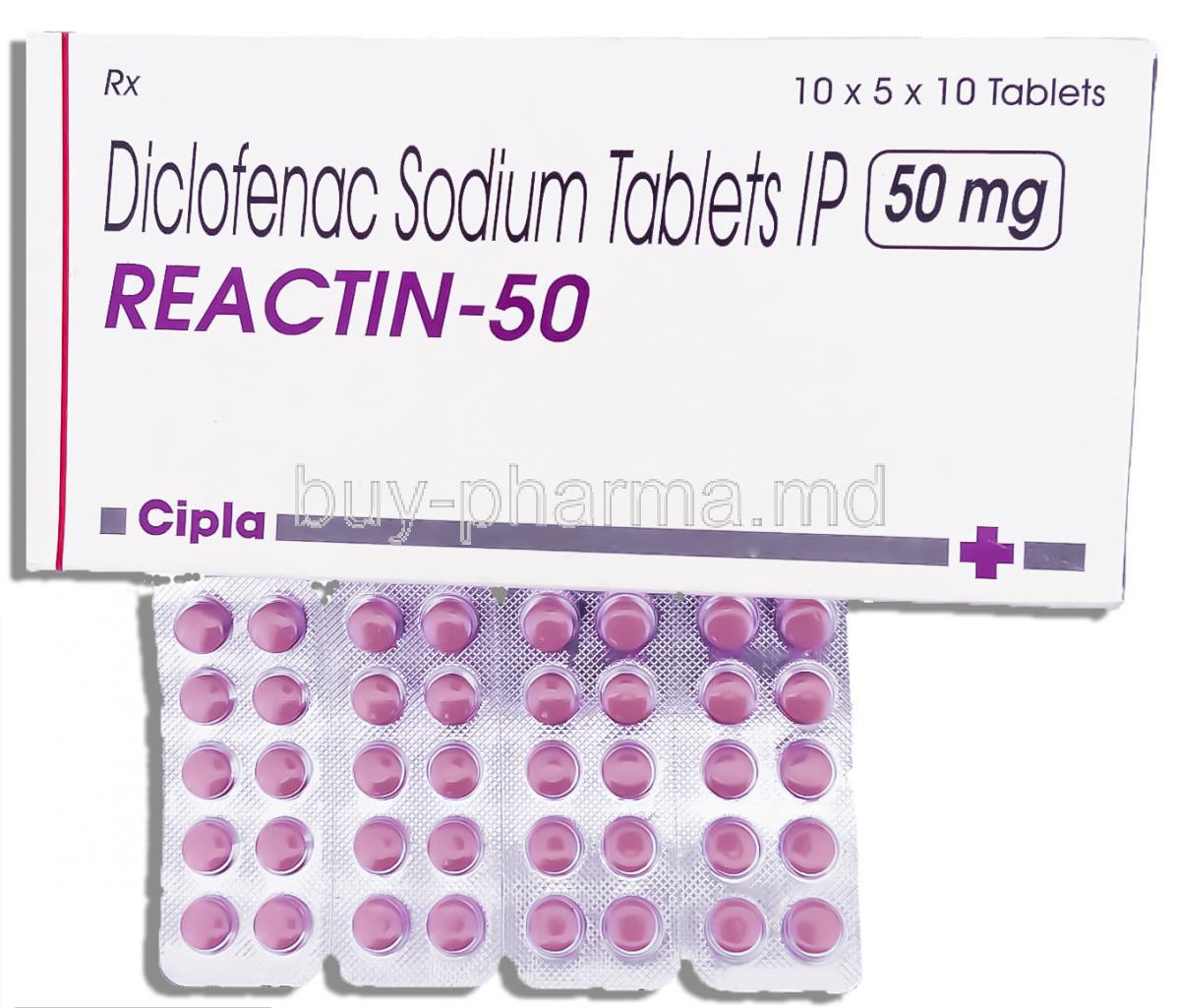 Reactin, Diclofenac 50 mg tablets