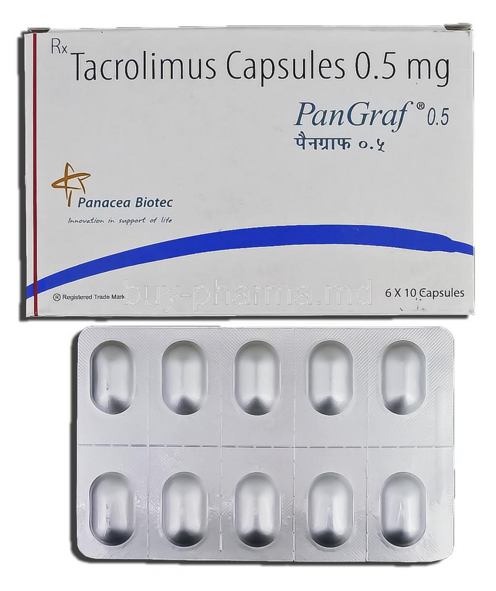 PanGraf, Tacrolimus, 0.5 mg, Capsule