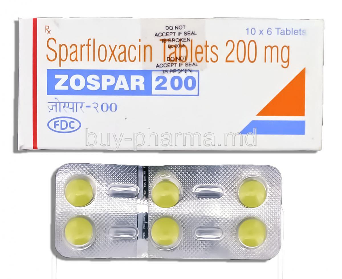 Zospar, Sparfloxacin 200 mg