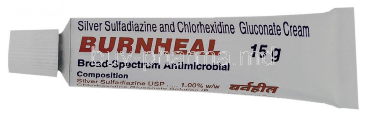 Burn Heal, Silver Sulfadiazine Cream 1% 15 gm  tube warning
