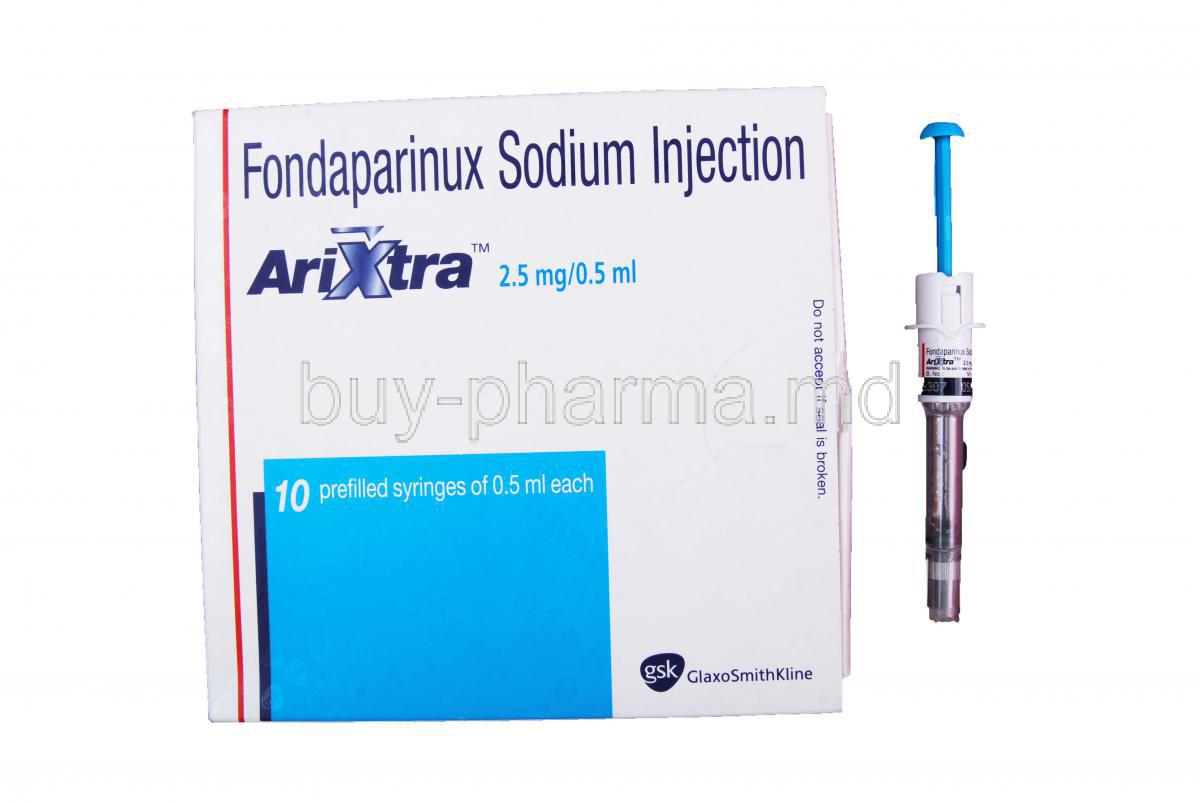 AriXtra Prefilled Syringe, Fondaparinux Sodium Injection 2.5mg per 0.5ml Box