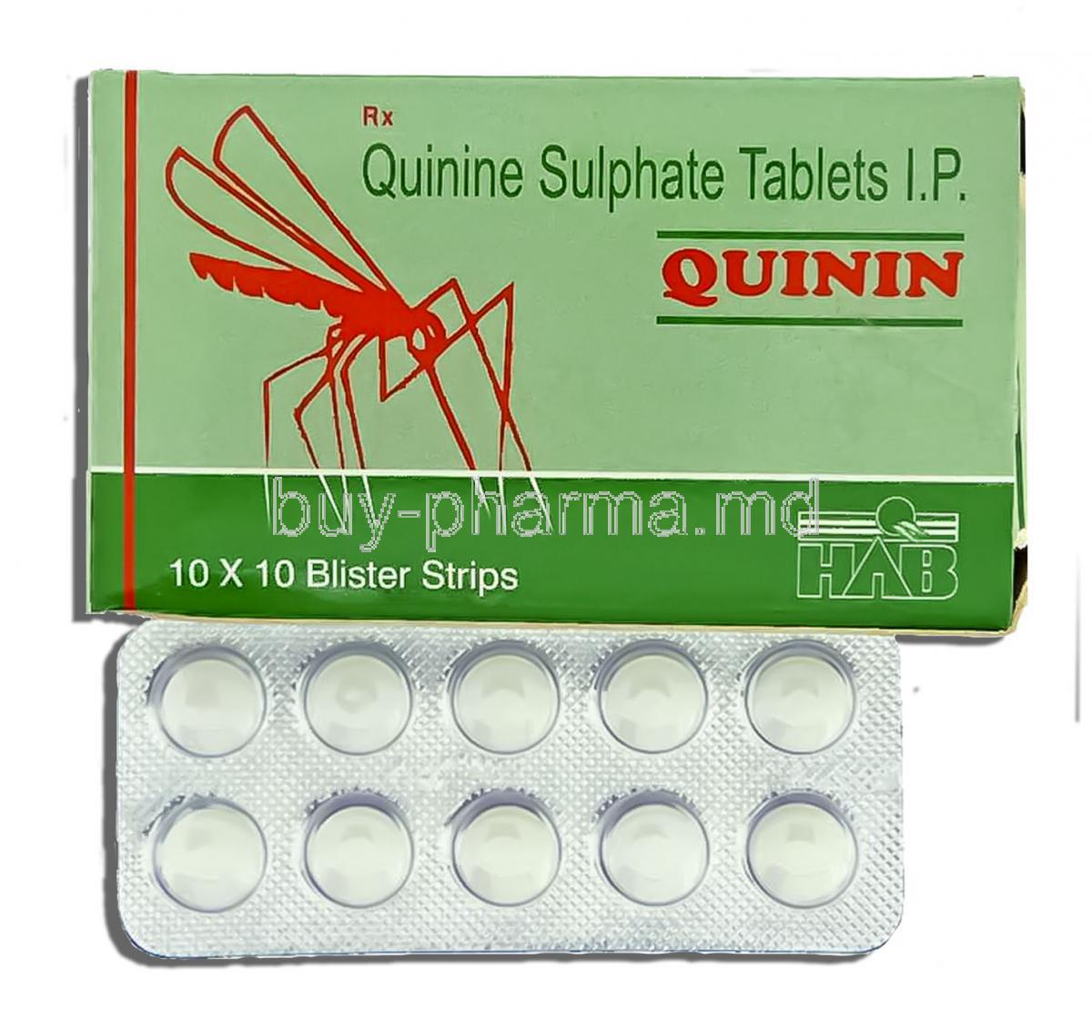 Quinin, Quinine Sulphate 300 Mg Tablet (HAB)