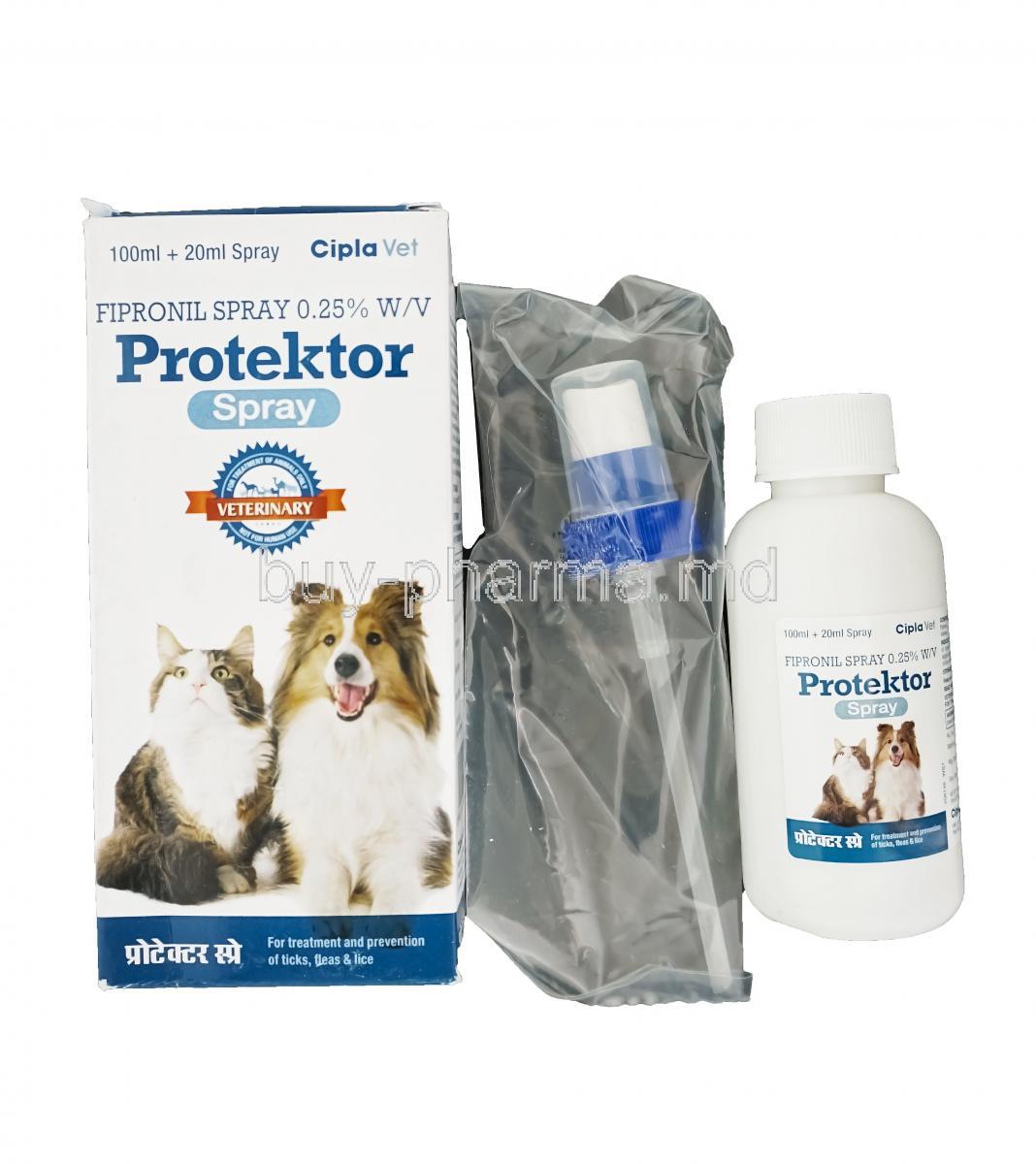 Protektor Spray, Fipronil Spray 0.25% 100ml + 20ml