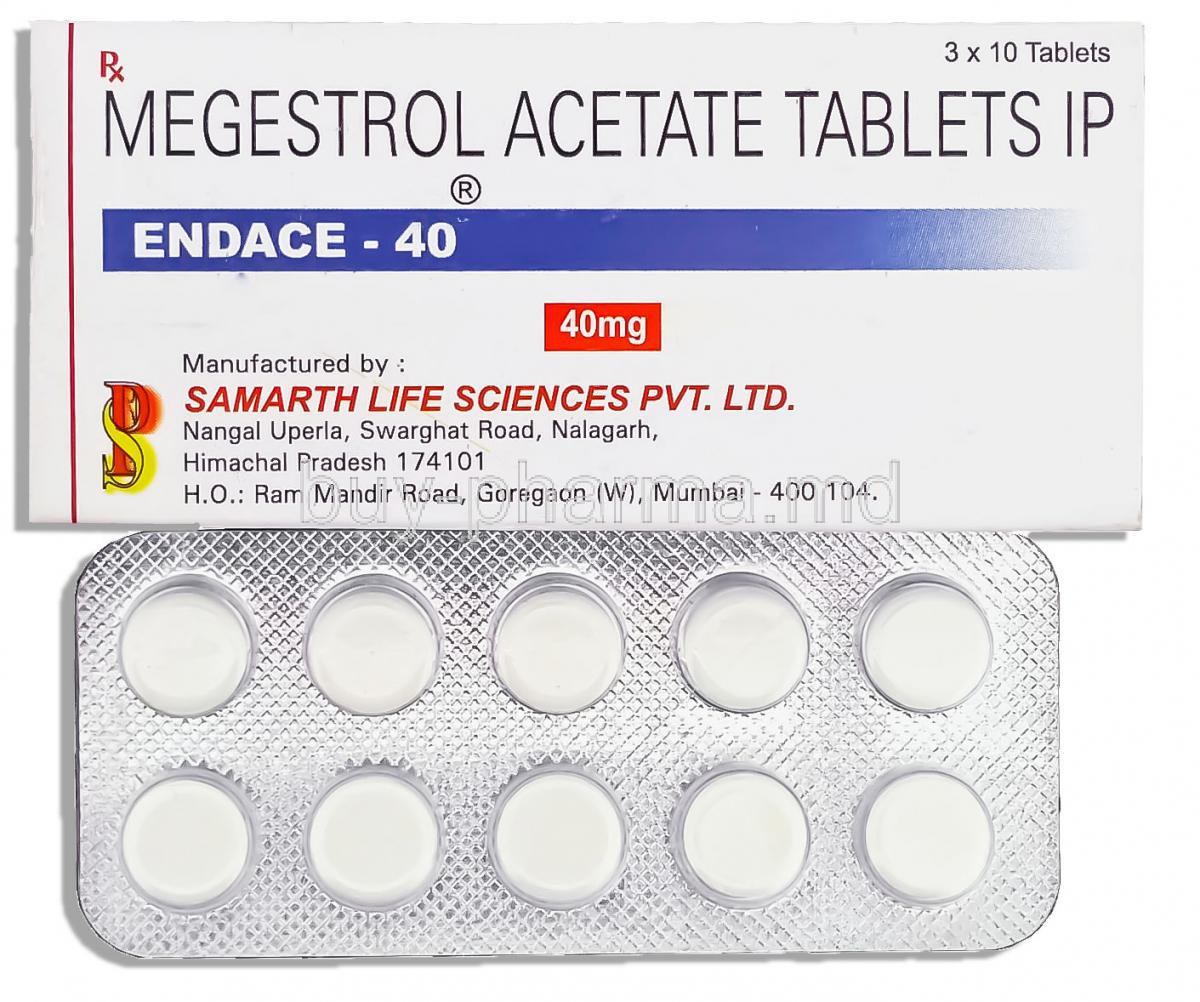 Endace, Megestrol Acetate 40 Mg Tablet (Samarth Pharma)