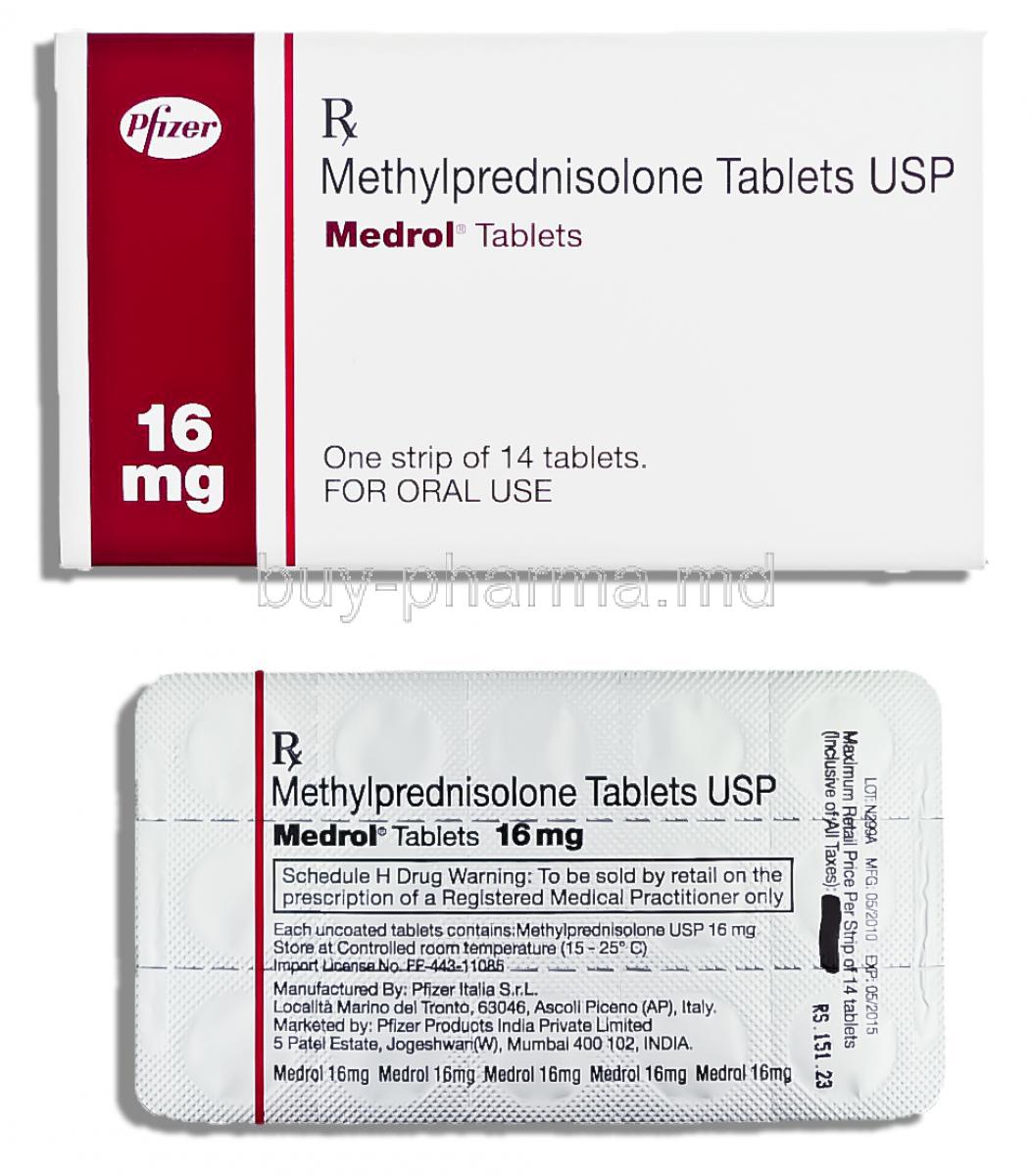 Medrol, Methylprednisolone 4 mg Tablet (Pharmacia Italia)
