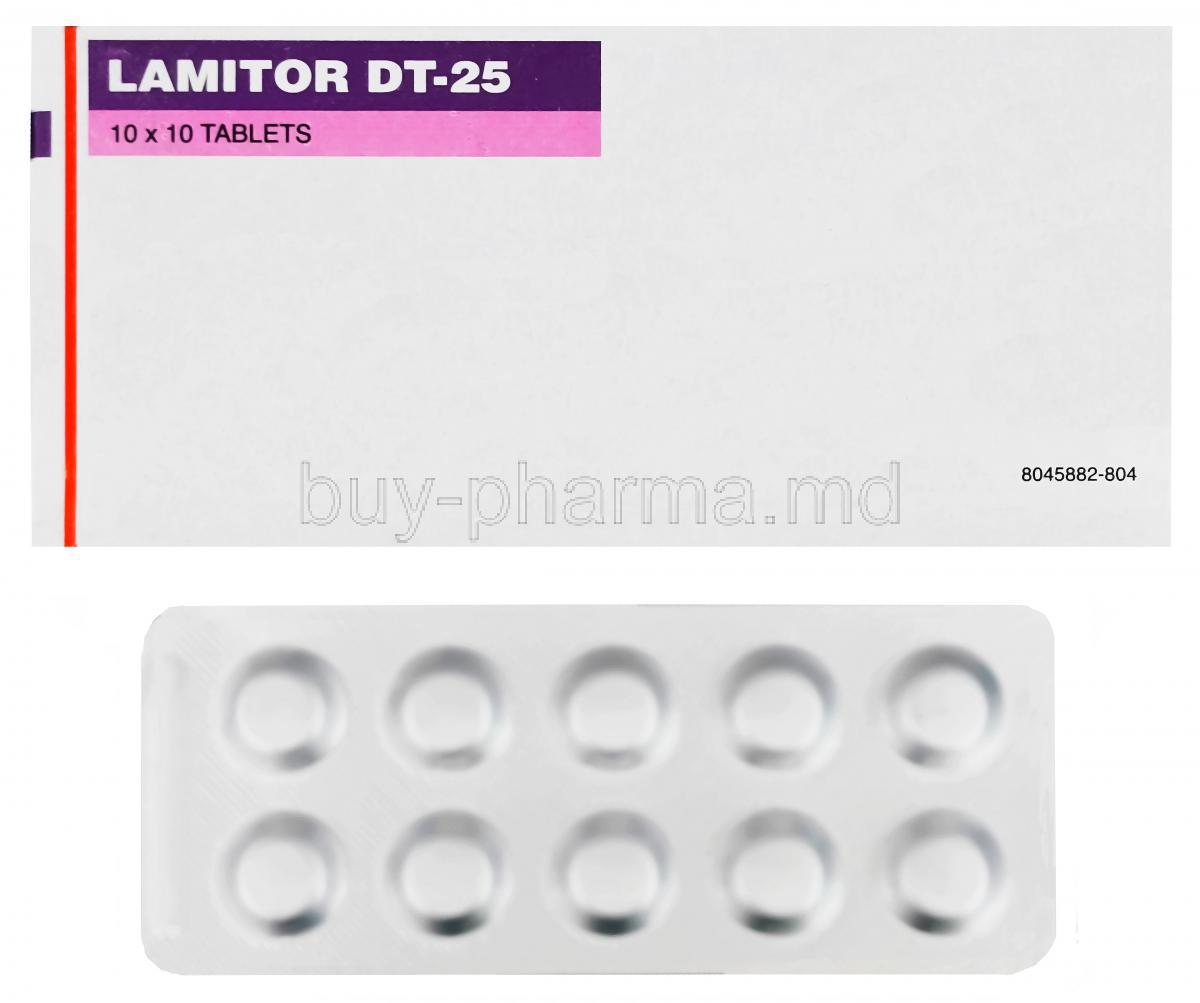 Lamitor DT-25, Lamotrigine Dispersible 25mg