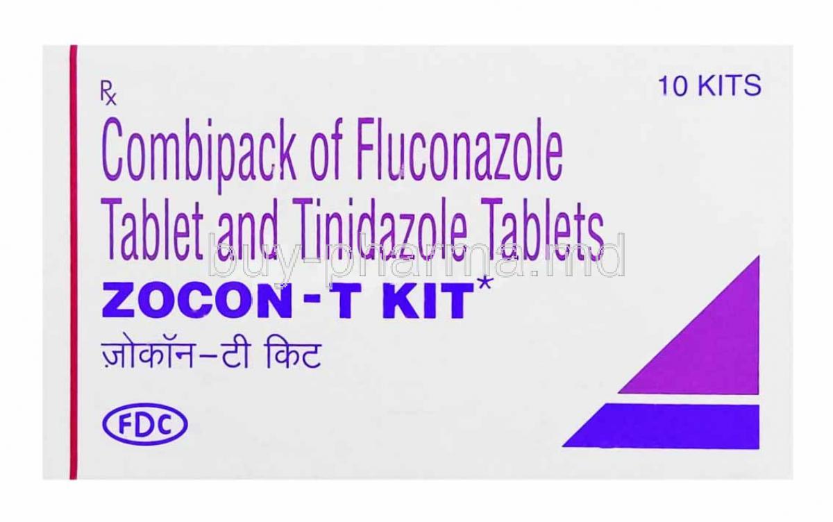 Zocon-T Kit, Fluconazole and Tinidazole box