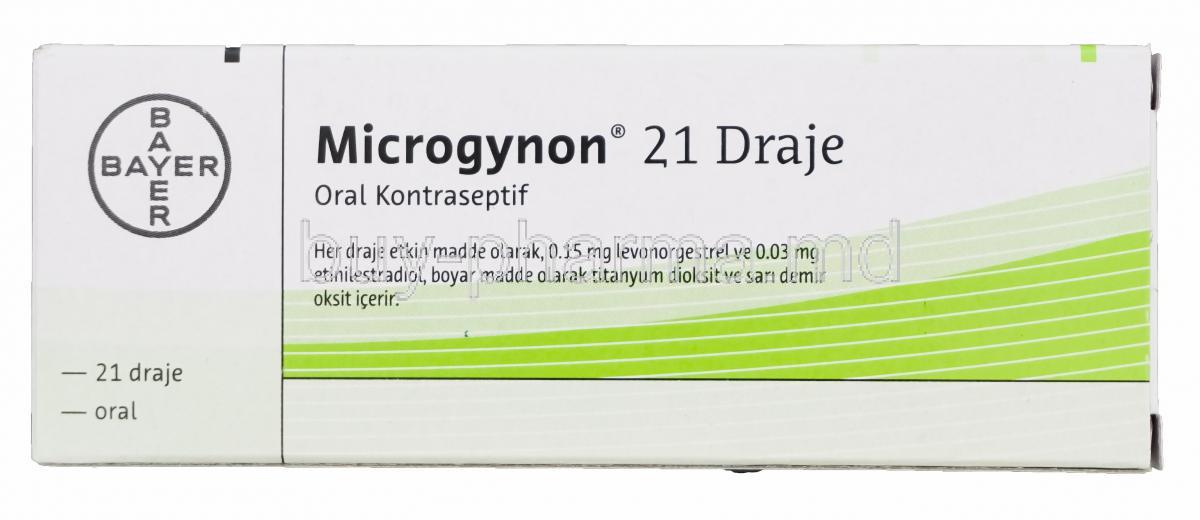 Microgynon, Levonorgestrel/ Ethinylestradiol 0.15mg/ 0.03mg