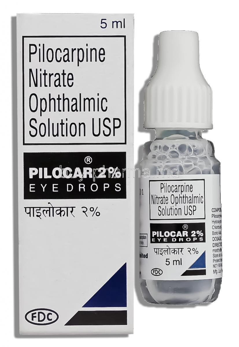 Pilocar, Generic Pilagan,  Pilocarpine 2% 5 Ml Eye Drops (Fdc)