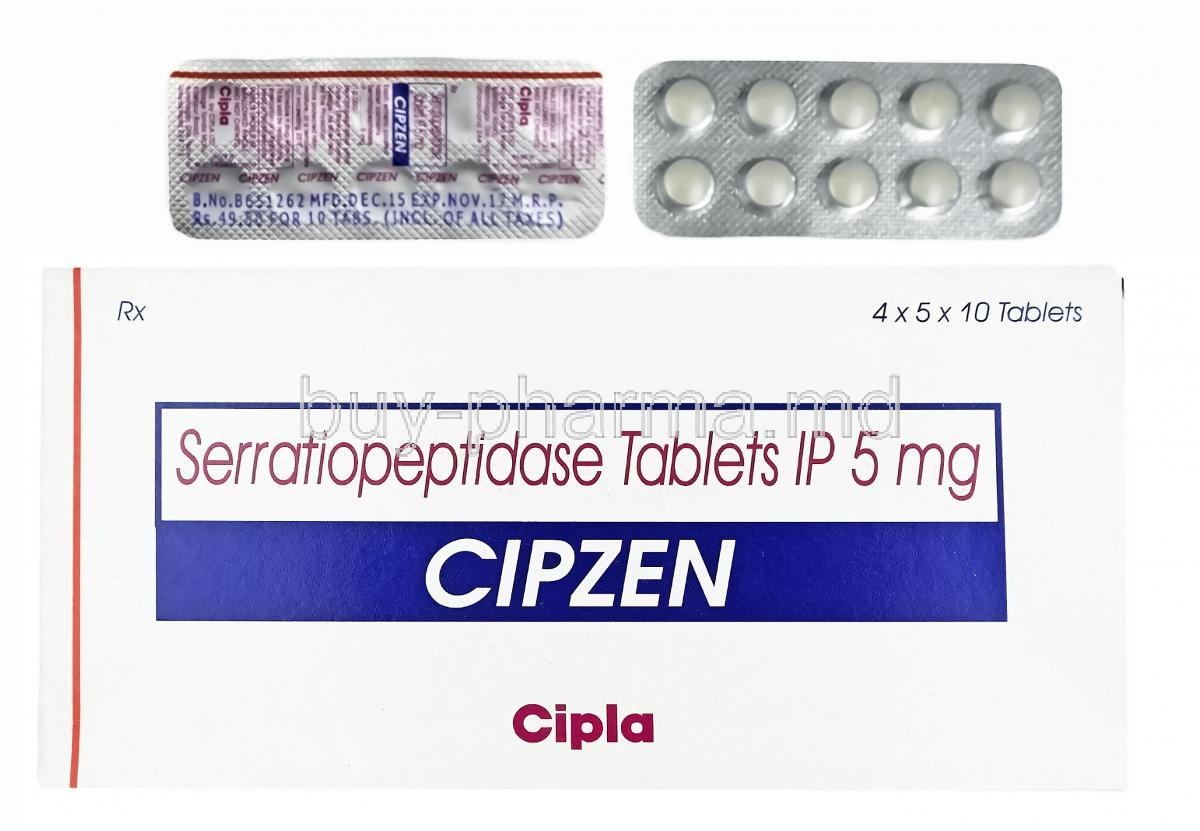 Buy Cipzen Serratiopeptidase Cipzen Online