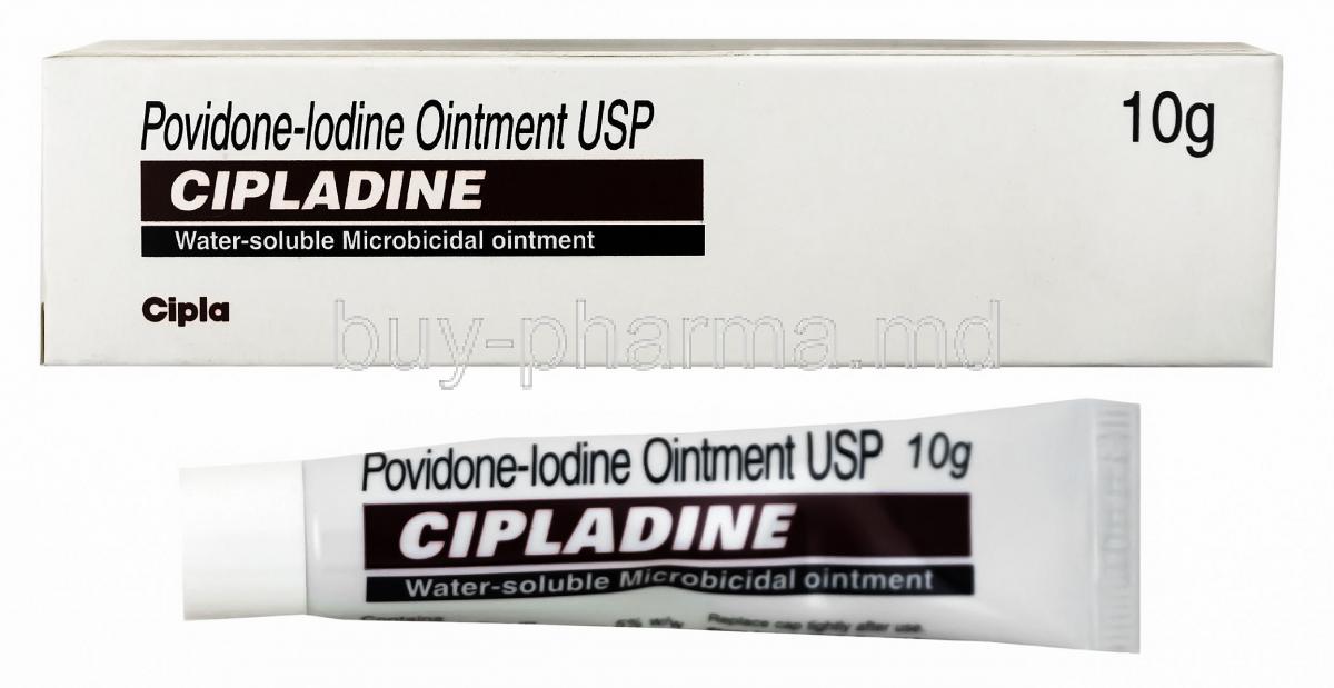 Cipladine Ointment, Povidone Iodine 10 gm