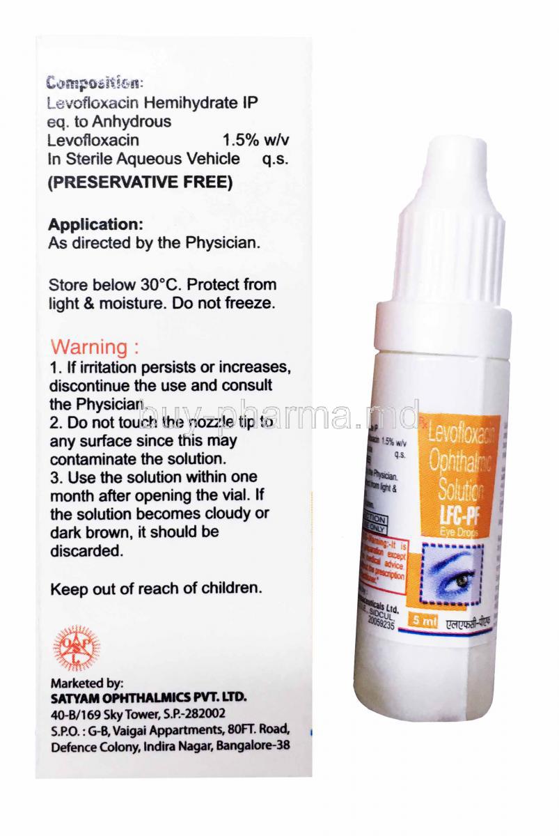 购买左氧氟沙星眼科药水眼药水 Levotop Pf Levofloxacin Online Buy Pharma Md
