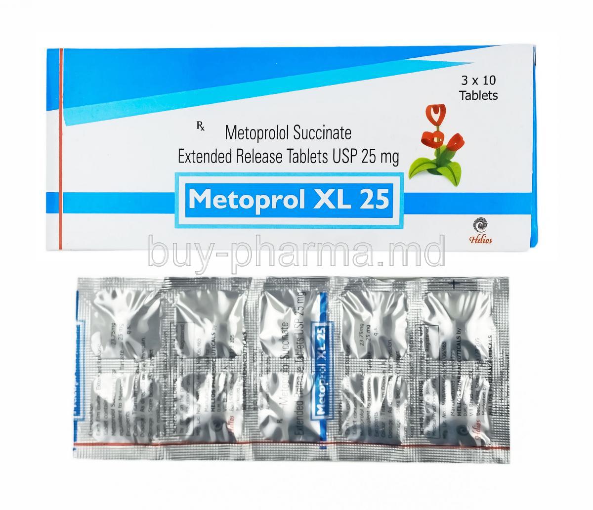 Metoprol XL, Metoprolol 25mg