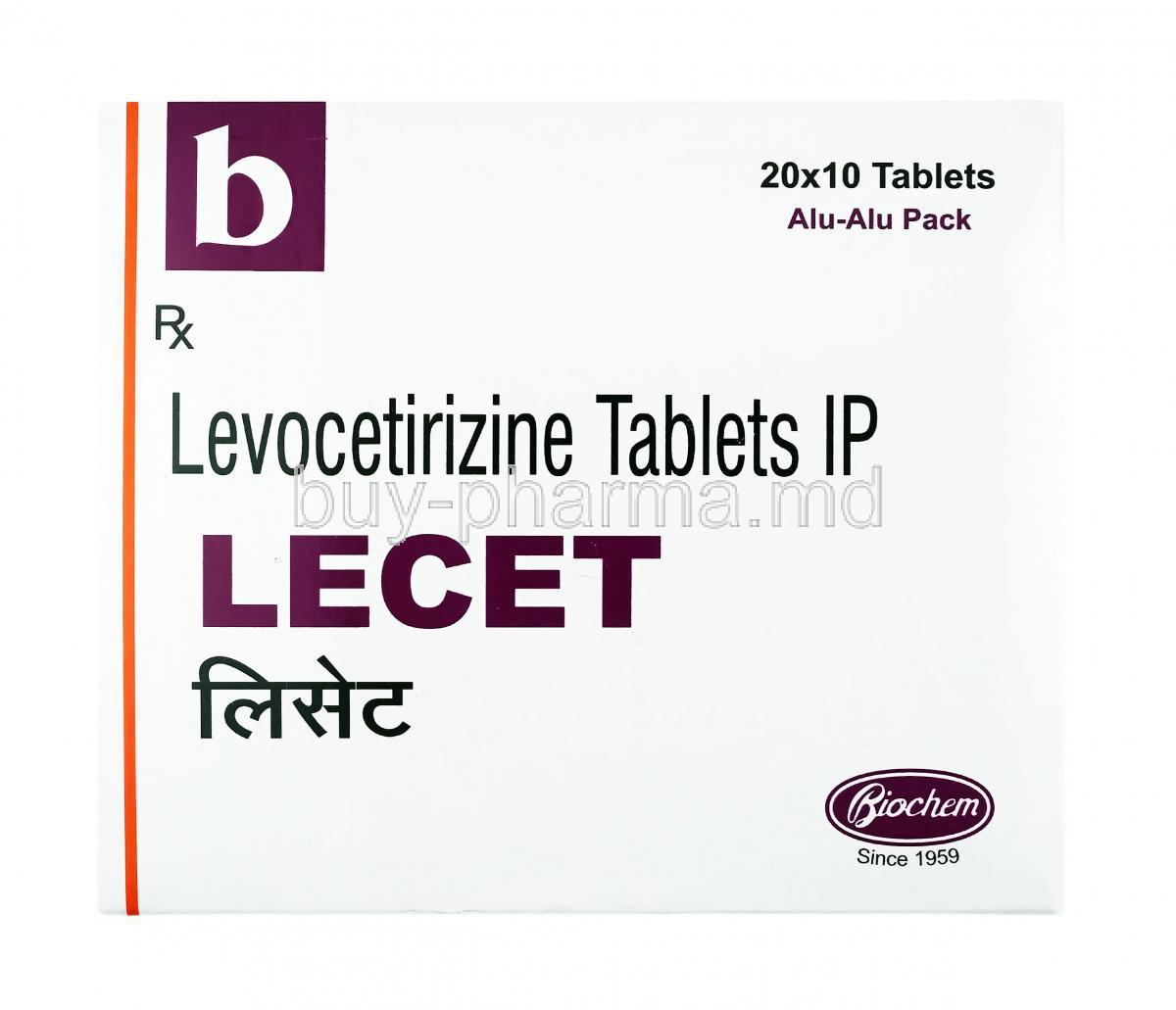 Lecet, Levocetirizine