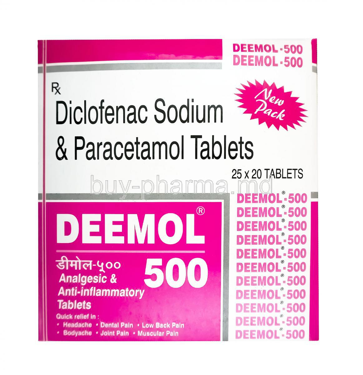 Deemol, Diclofenac and Paracetamol