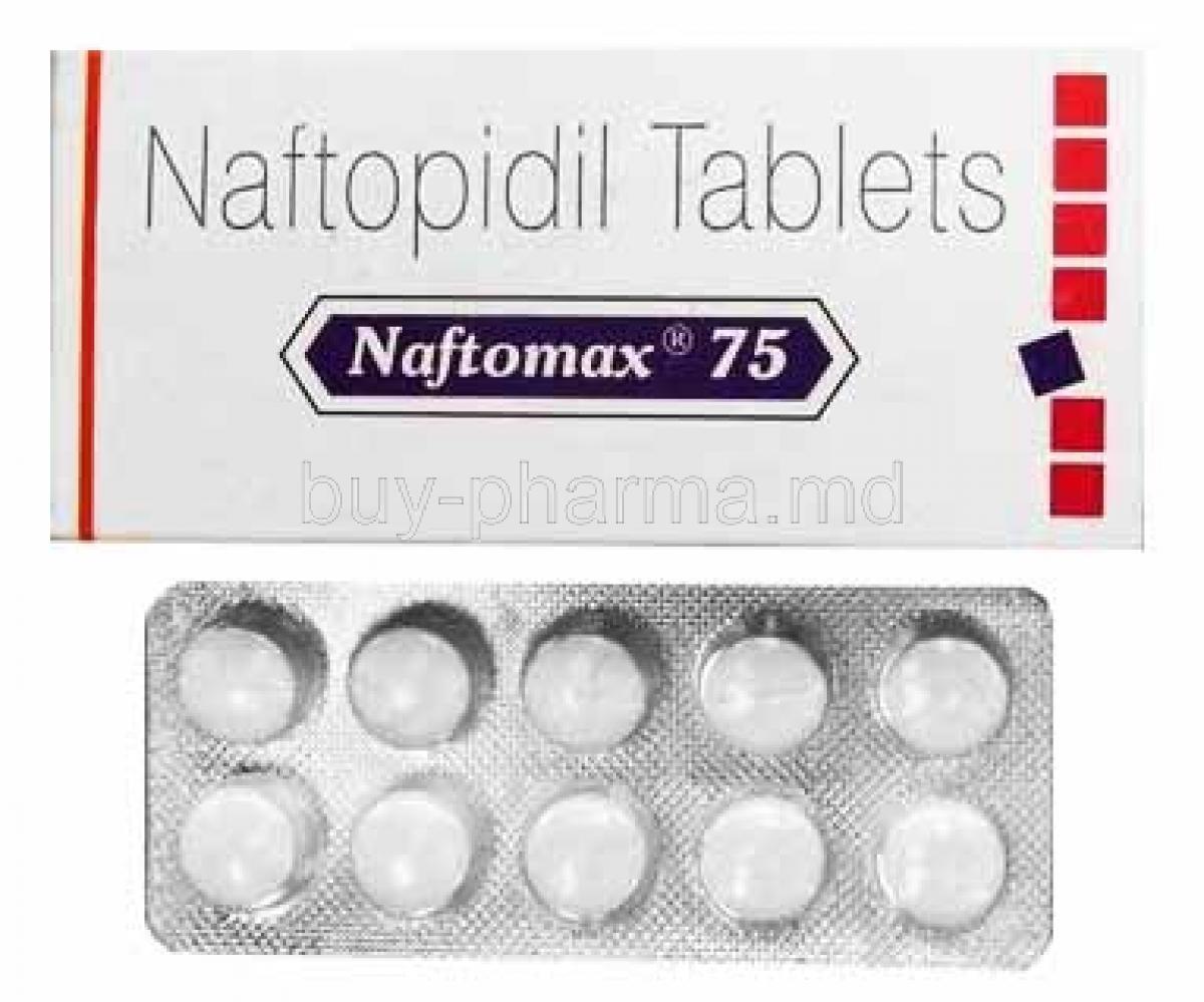 Naftomax, Naftopidil 75mg box and tablets