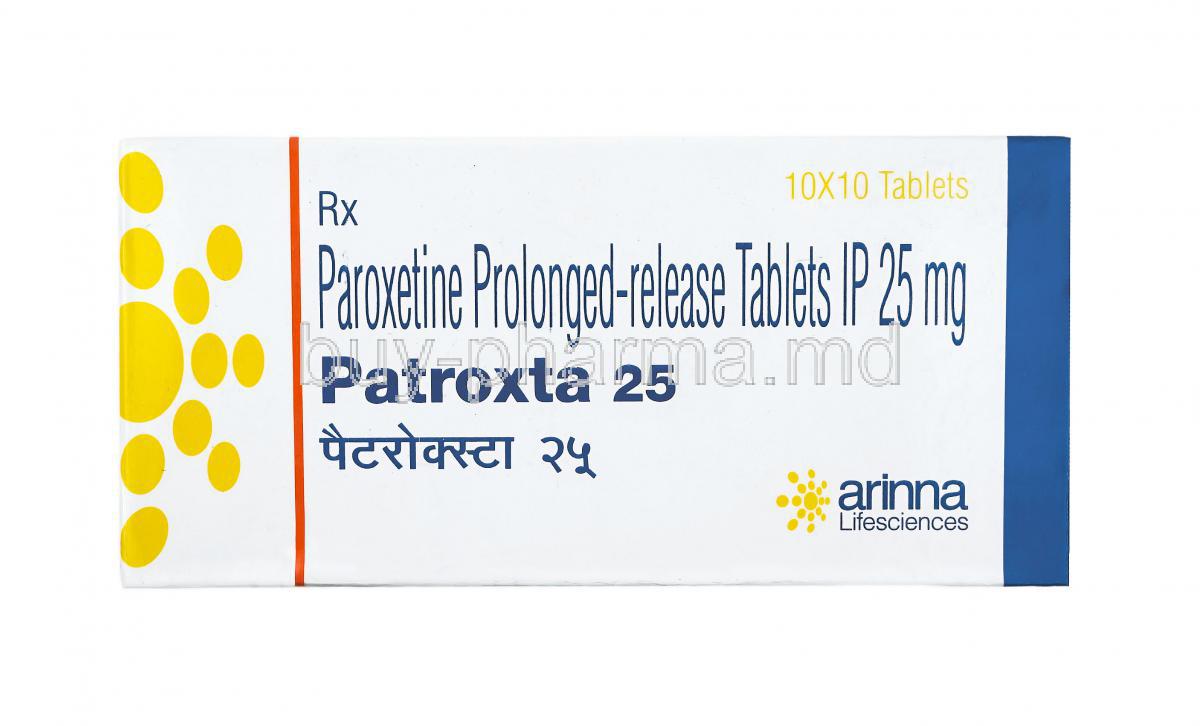 Patroxta, Paroxetine 25mg