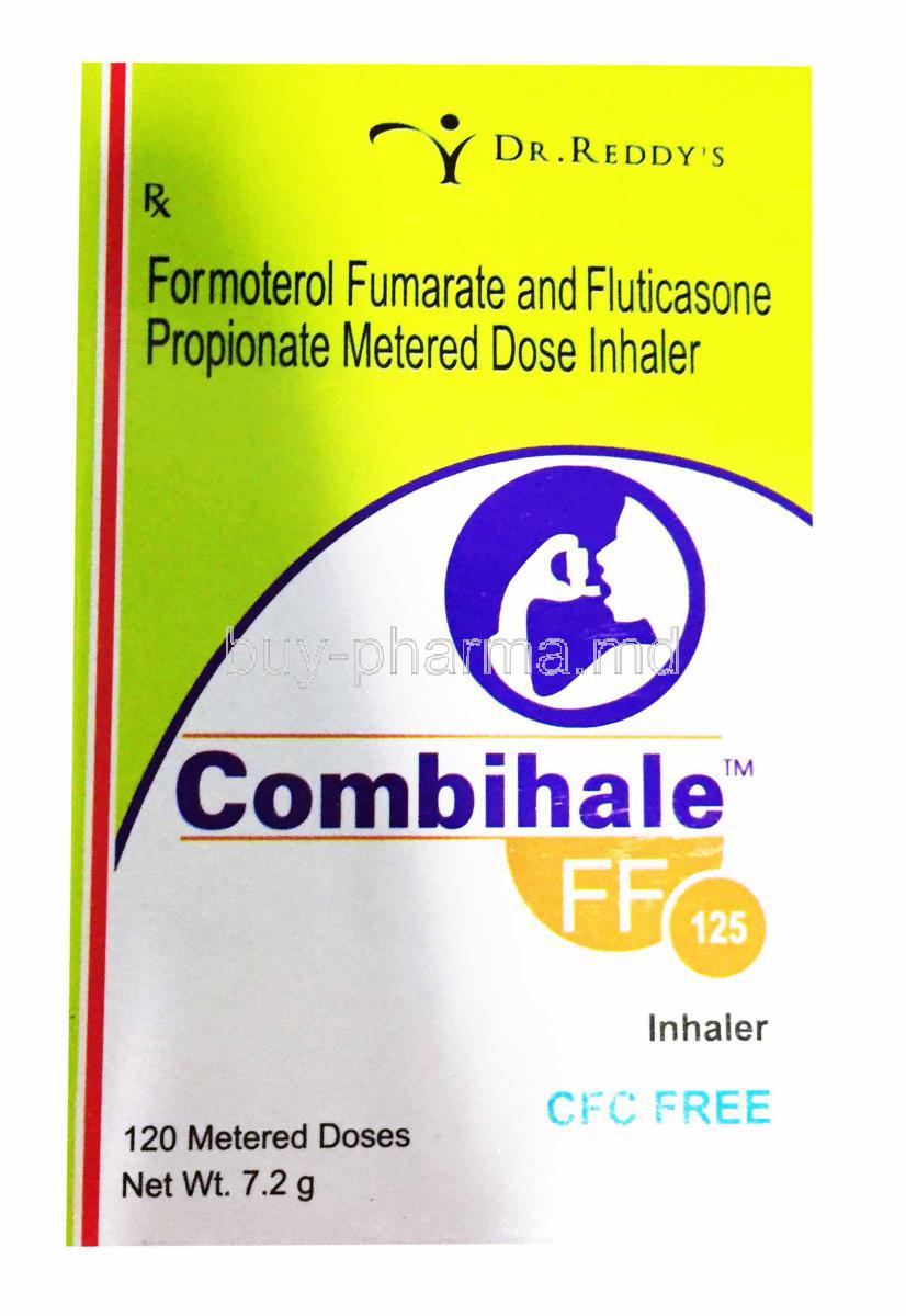 Generic Formoterol fumarate/ Fluticasone Inhaler, 6mcg 125mcg 125 MD Inhaler , CFC free, Dr. Reddy's