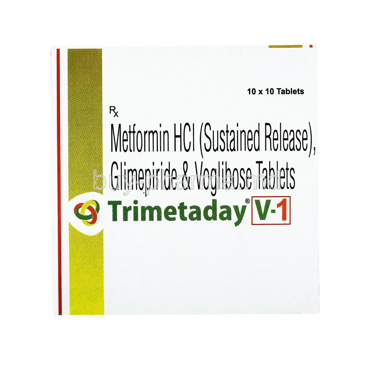 Trimetaday V, Glimepiride and Metformin 1mg